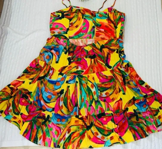 vestido feminino de alça farm estampado tamanho m