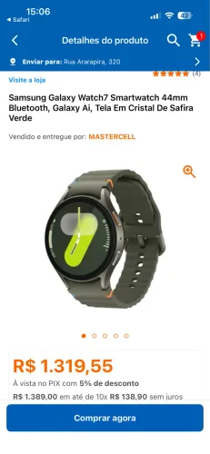 Samsung Galaxy watch 44mm verde original