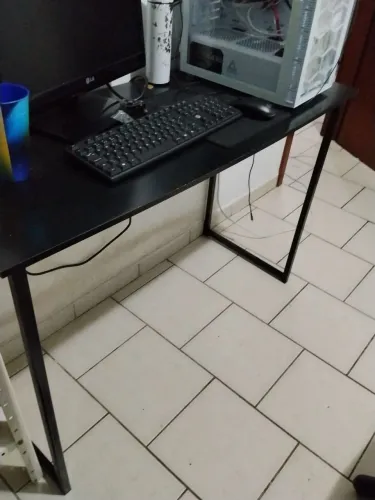 Mesa Escrivaninha Gamer Industrial Preta
