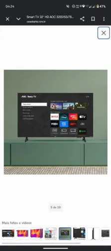 Tv smart roku 32 polegadas vendo ou troco