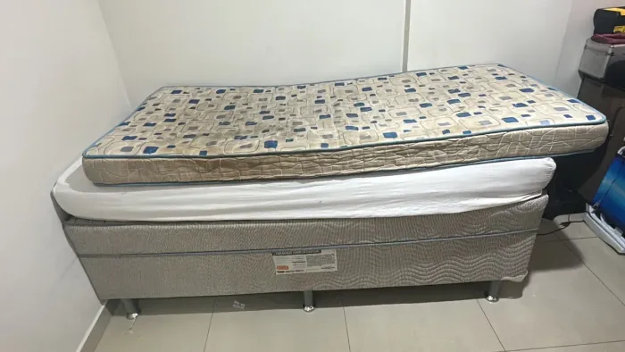 Cama box solteiro + colchão