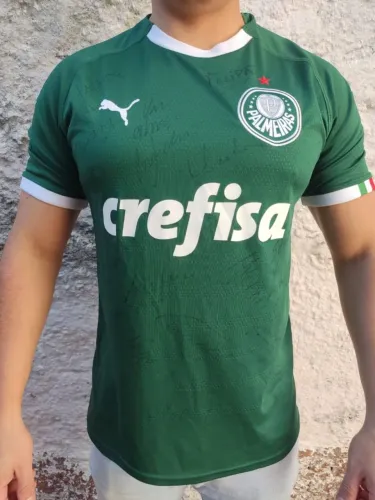 Camisa do palmeiras autografada.