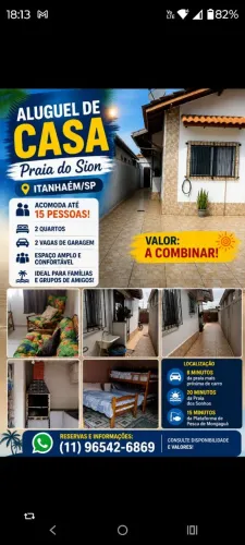 Alugo casa por temporada em Itanhaém