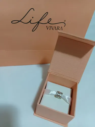 Par de stopper/separador life mania vivara prata 925 cravejado com zircônia.