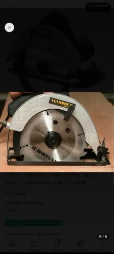 Serra Circular Para Madeira 7.1/4pol. 1100w Gysc1100 Hammer