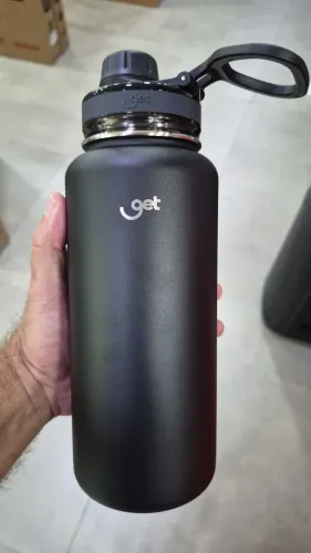 Garrafa Térmica Inox Get Trity Rosé para bebidas quentes ou frias com tampa com bico