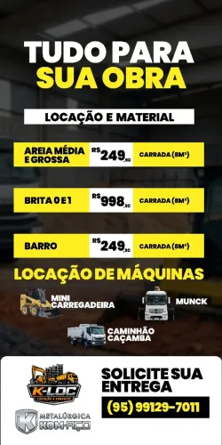 Areia Barro e Brita