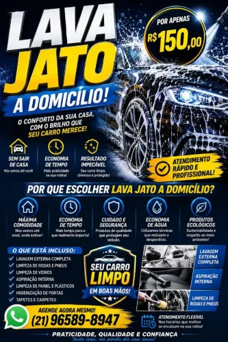 Lava jato domicílio 