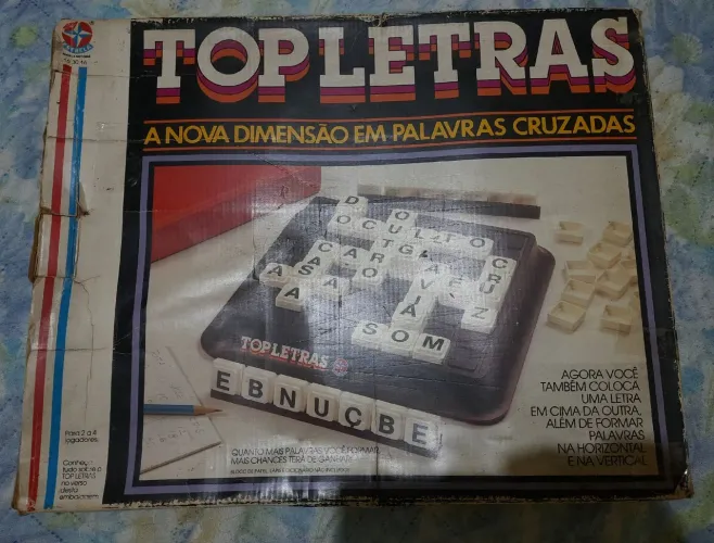 Jogo de tabuleiro antigo top Letras da estrela anos 80 completo