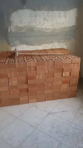 Cobogó Cerâmico Vazado Reto Quadrado - Novo - 1 Unidade