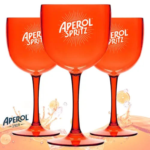 06 Taças Aperol 580ml em acrílico LARANJA - Taças Aperol em acrílico