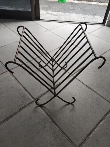 PORTA REVISTA EM AÇO DOURADO LINDO!!!