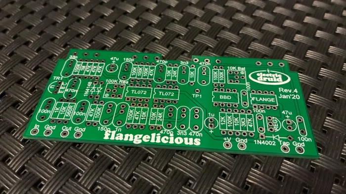 Placa Flangelicious circuito impresso Electric Druid pedal Flanger