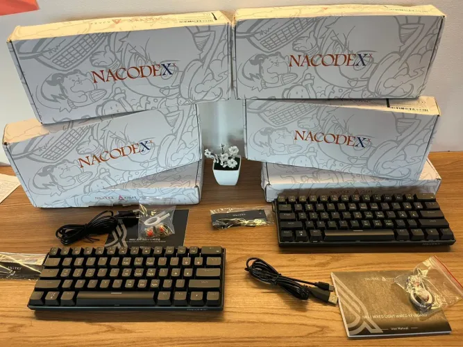 Teclado mecânico ajazz nk 61 preto fita novo rgb