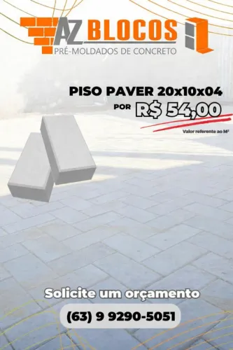 Piso Intertravado Paver, elemento vazado e meio fios