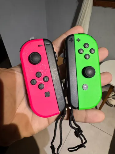 Joycon para Nintendo Switch Neon Verde Rosa Cosmo e Vanda