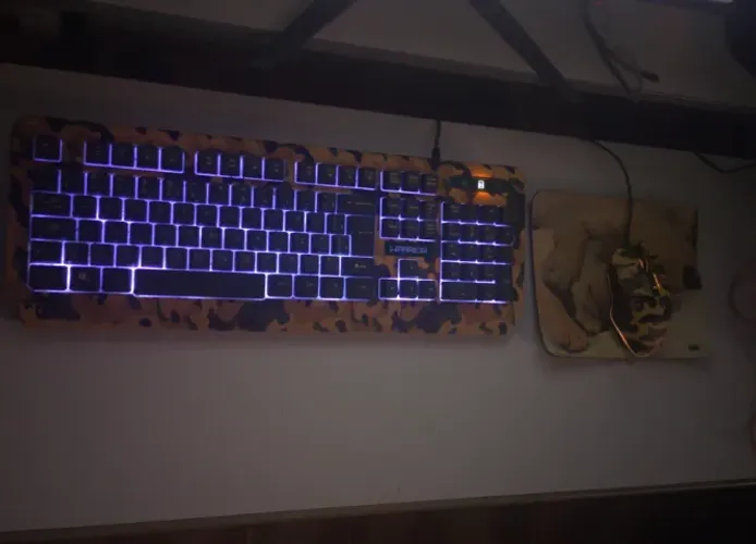Kit teclado e mouse gamer warrior