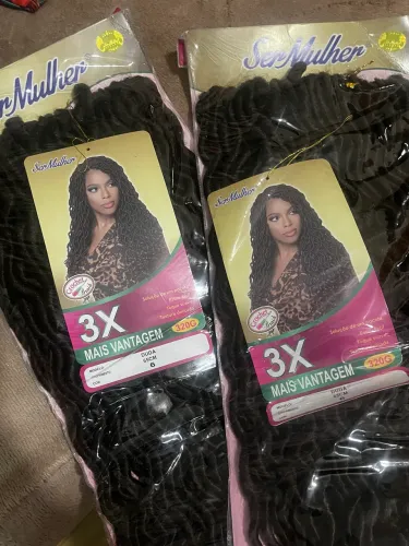 2 Pacotes Cabelo Ser Mulher Goddess Faux Locs Cacheado 65 Cm Ser Mulher Duda 