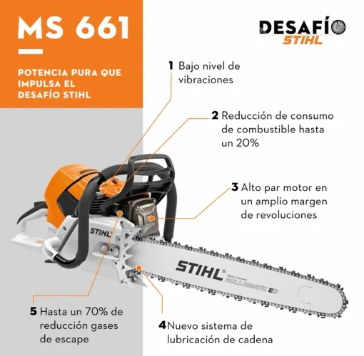 MOTOSSERRA STIHL MS 661 A COMBUSTÃO.