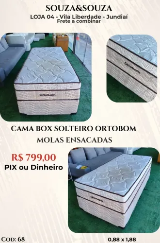 Cama Box Solteiro Ortobom