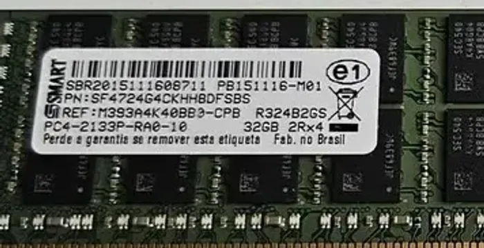 Memoria Smart pra Servidor x99 32gb 2rx4 Ddr4 Pc4 2133p 2133