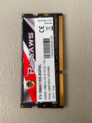 Memória G.SKILL Ripjaws 8GB DDR3L 1866MHz para Notebook - Excelente Estado