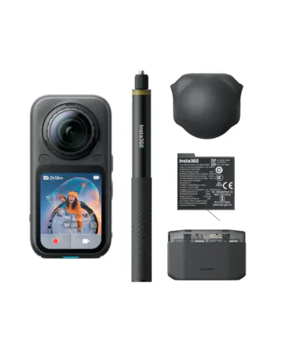 Câmera de Ação Insta360 X6 8K Essencial Bundle (Novos-Lacrados)