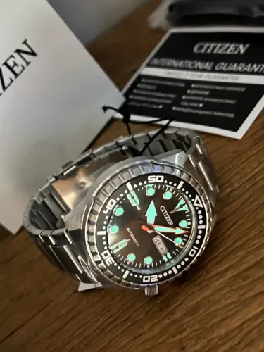Relógio Citizen Automático Diver Mostrador Preto (Novo/Lacrado)