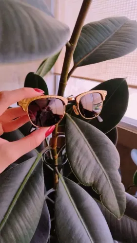 Óculos de Sol Clubmaster Dourado Original da Ray-Ban
