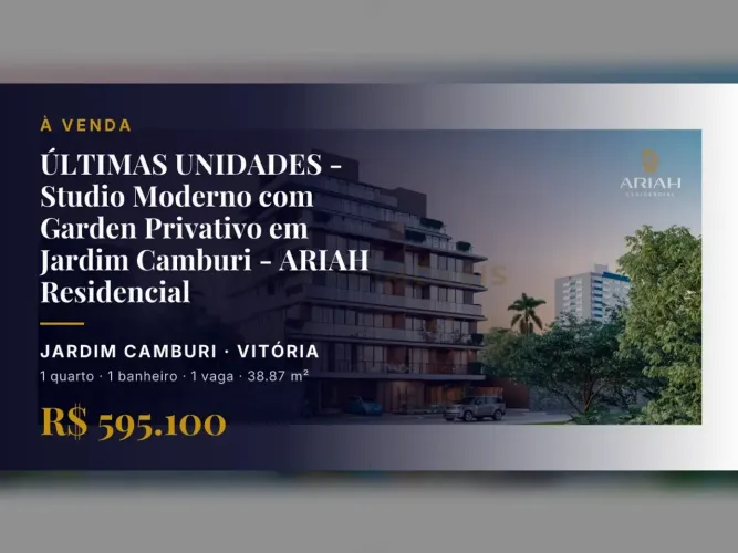 Exclusivo Studio com Garden em Jardim Camburi - Pronto para Morar!