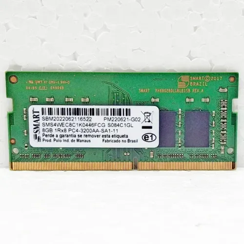 Memória RAM 8GB DDR4 3200 SMART Para Notebook