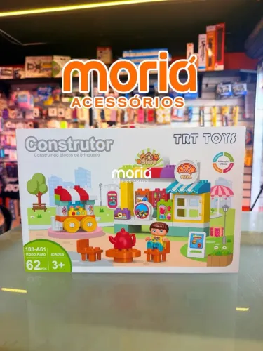 Brinquedo de Montar Construtor 62 Peças Cidade de Loja Brinquedos