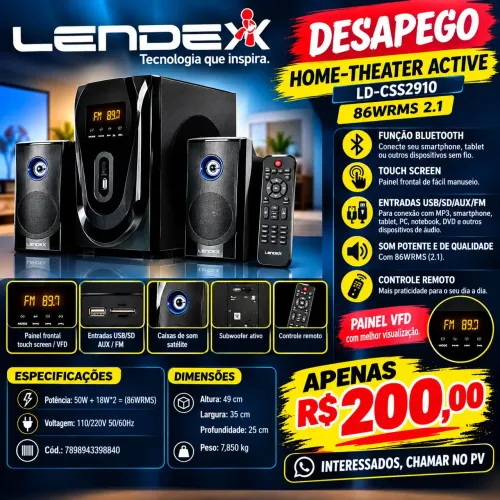 HOME THEATER NOVO NA CAIXA