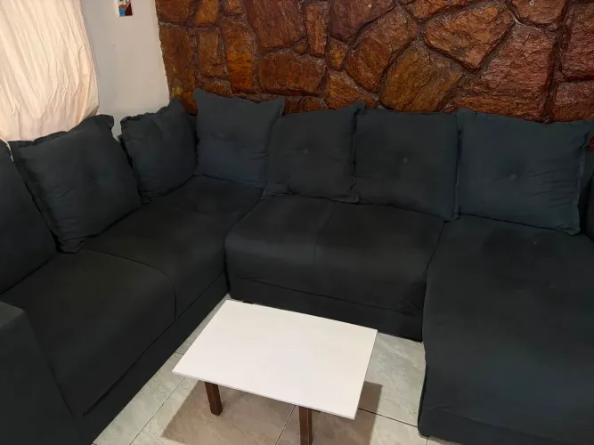 Sofá modular azul 6 lugares