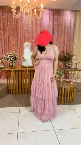 Vestido de festa rosa tam 40/42
