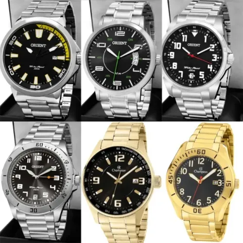 Relógios Orient e Champion masculino. Originais, nota fiscal e garantia do fabricante.