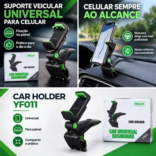 Suporte Veicular Universal para Celular - Car Holder YF011