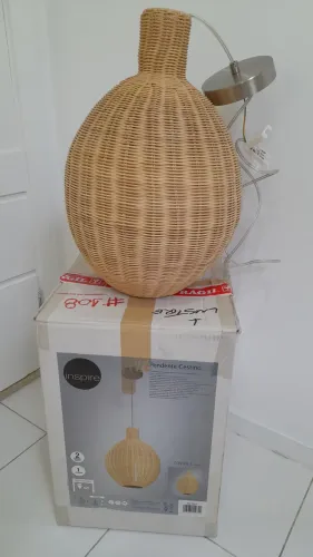 Pendente 1 lampada beige