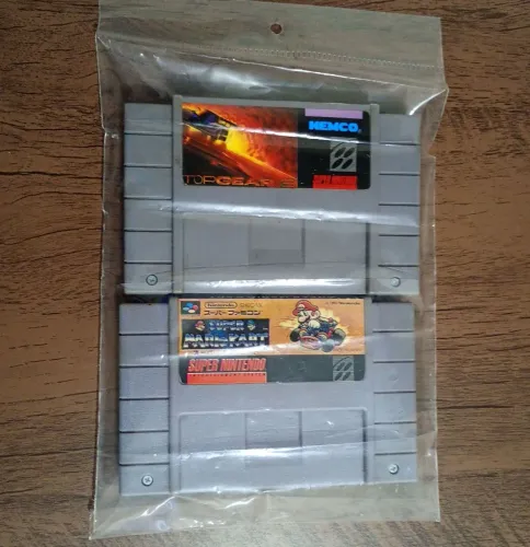 Kit 2 cartuchos paralelos super Nintendo
