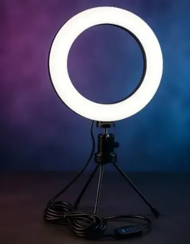 Ring Light LED 6 Polegadas USB 3 Cores Ajustáveis | TikTok, Maquiagem e Instagram