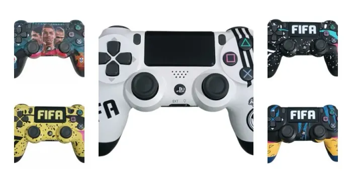 Controle DualShock 4 PS4 Sem Fio Linha Premium - FIFA, EA Esporte, Amarelo