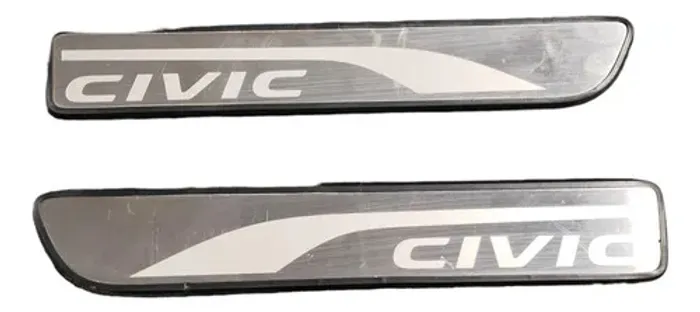 Soleira Cromada Honda Civic G10 2017 2018 2019 2020 2021  Prata