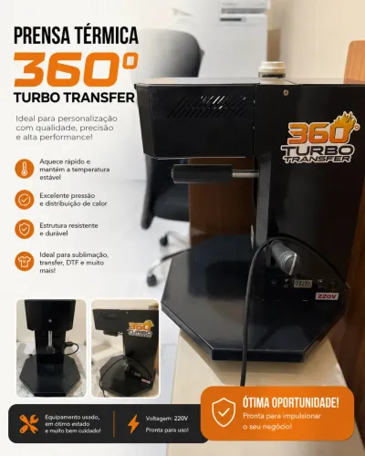 Prensa Giro Transfer 360 9x1, 220v