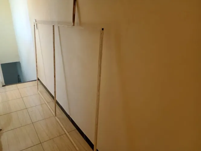 Estrutura de ferro para aplicação de lona