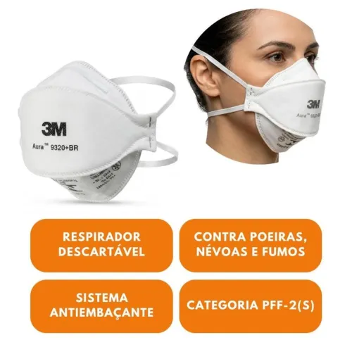 Máscaras 3M AURA 9320+