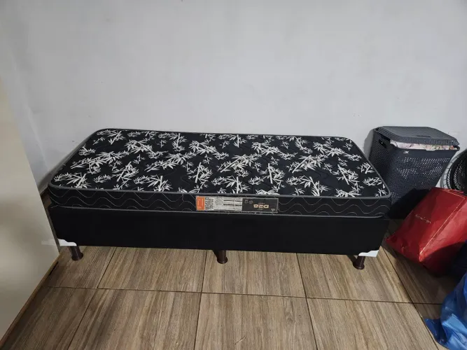 Cama Box Solteiro com Colchão