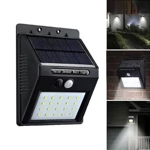 Arandela LED Solar Luminaria Parede Sensor de Presença