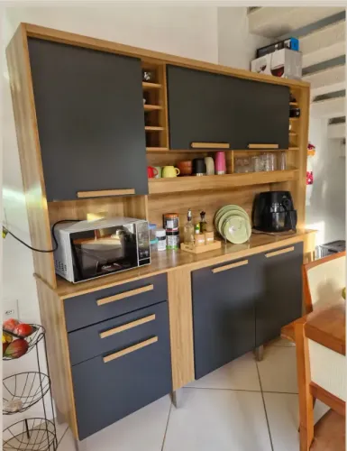 Armário de Cozinha Doha - Salleto Móveis, 6 portas, 2 gavetas