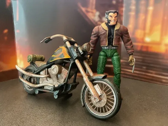 Marvel Legends Wolverine (Logan) com Moto Toybiz (Variant)