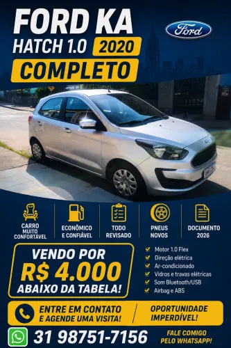 Ford KA 1.0 Se/se Plus Tivct Flex 5P 2020